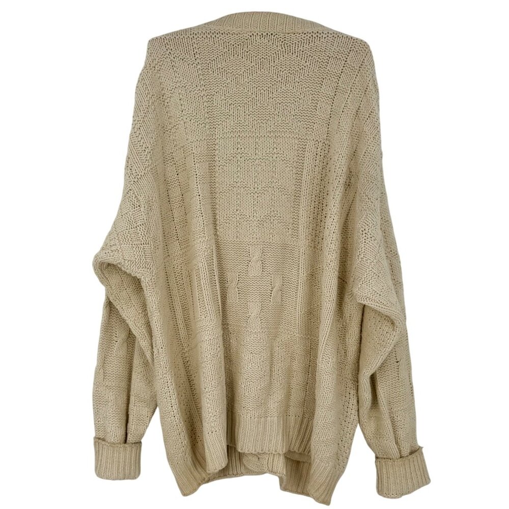 Vintage Y2K American Eagle Knit V-Neck Button Down Grunge 90s Grandpa Cardigan L - Picture 6 of 14